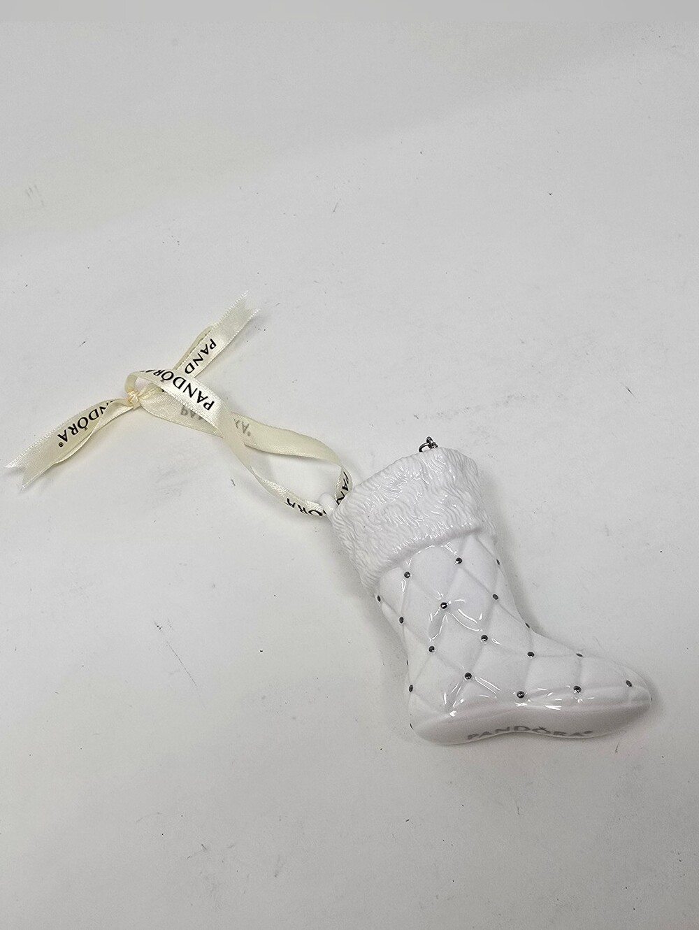 Pandora Unforgettable Moments Christmas Ornament Stocking 2012 Porcelain